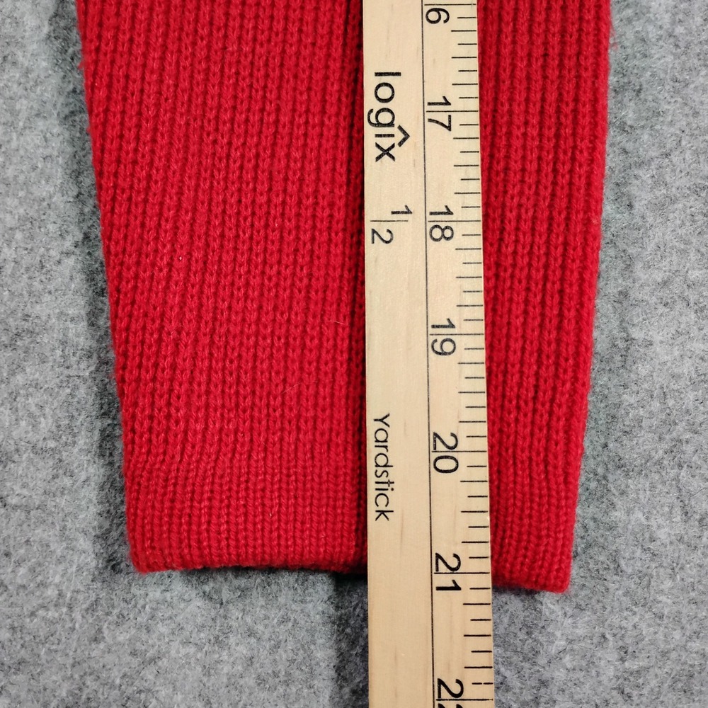 Dayne Taylor Vintage Red Ribbed Cardigan Sweater Gold Buttons Collar M - Picture 6 of 8